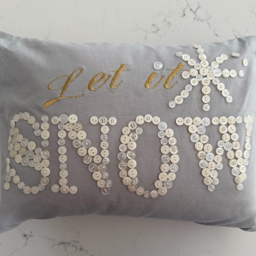 Pottery Barn “Let it Snow” Holiday Pillow